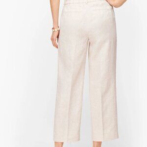 100% Linen Talbots Crop Pants Size 14 EUC